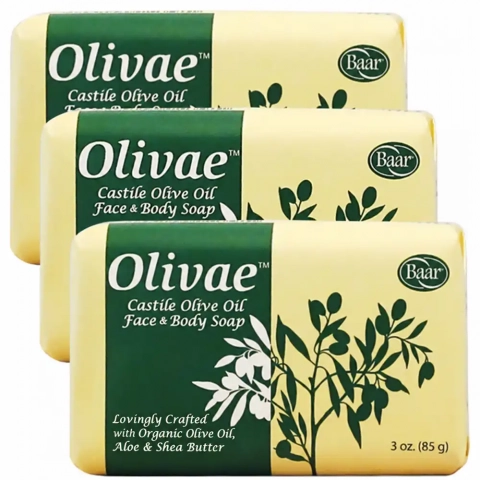 Olivae Castile Bar Soap, 3 bar set
